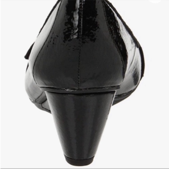 Naturalizer Black Hidi Patent leather Peep Toe Wedge Sandal Shoe - Picture 3 of 6